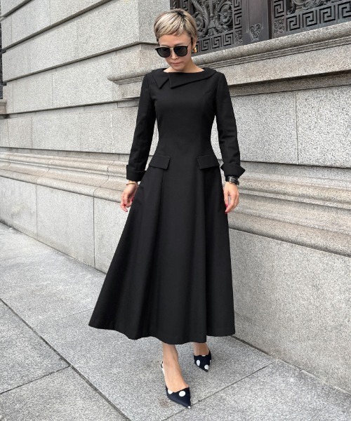 JENNE」 長袖ワンピース LARGE ブラック レディース : ZOZOTOWN Yahoo