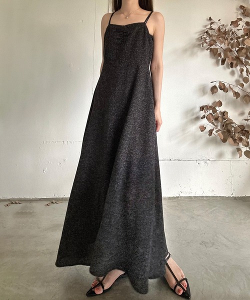 「LAUIR」 キャミソールワンピース MEDIUM ライトベージュ レディース_画像7