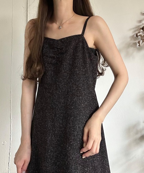「LAUIR」 キャミソールワンピース MEDIUM ライトベージュ レディース_画像9