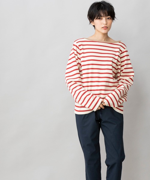 安い定番 tシャツ PayPayモール店 - 通販 - PayPayモール Tシャツ マリブサーキュラーリブボーダー バックUネックプルオーバー ZOZOTOWN 国産HOT