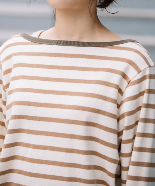安い定番 tシャツ PayPayモール店 - 通販 - PayPayモール Tシャツ マリブサーキュラーリブボーダー バックUネックプルオーバー ZOZOTOWN 国産HOT