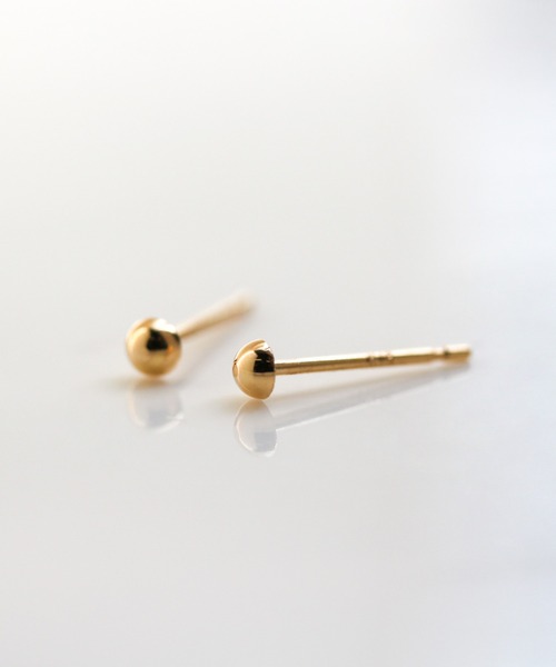 cui-cui（キュイキュイ） ピアス ゴールド ハーフボール ピアス | K18