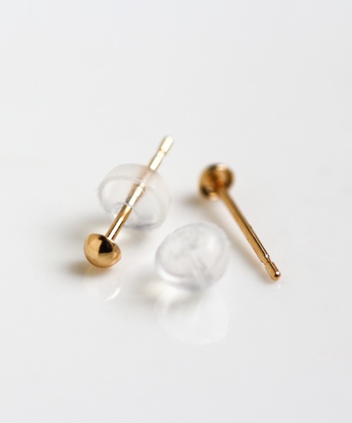 cui-cui（キュイキュイ） ピアス ゴールド ハーフボール ピアス | K18