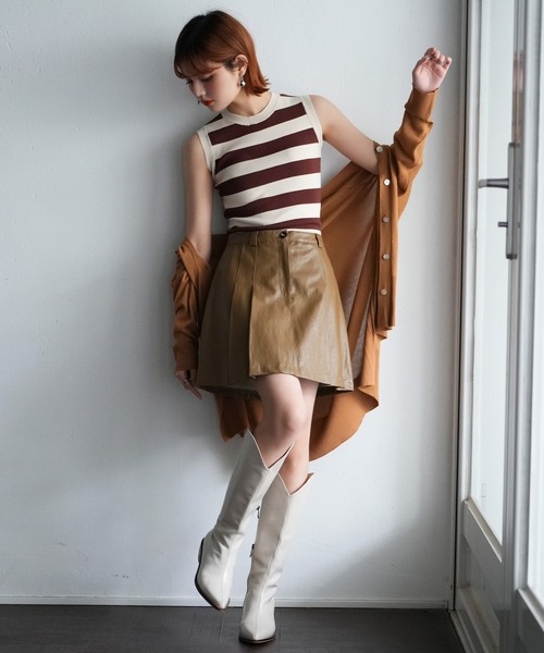 SAISON DE PAPILLON（セゾンドパピヨン） スカート ペチパン付きミニ丈