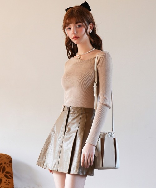 SAISON DE PAPILLON（セゾンドパピヨン） スカート ペチパン付きミニ丈