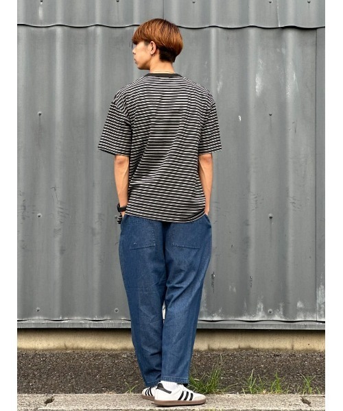＊ラスト1点＊ベア ワンポイント Tシャツ & ロングパンツ 接触冷感 ネイビー ONLINE限定】【接触冷感】ベアワンポイントTシャツ&ロングパンツ