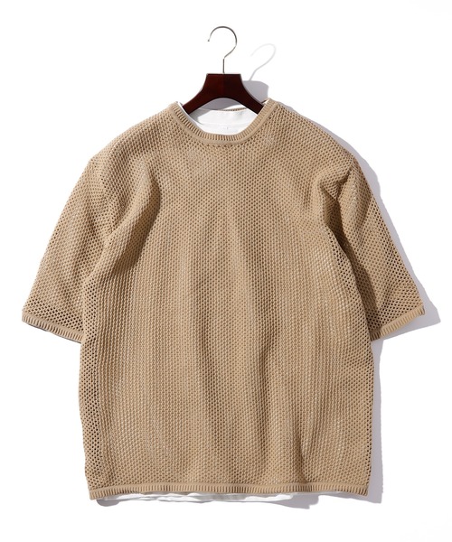 THISIS tシャツ メッシュニット アンサンブルTシャツ メンズ