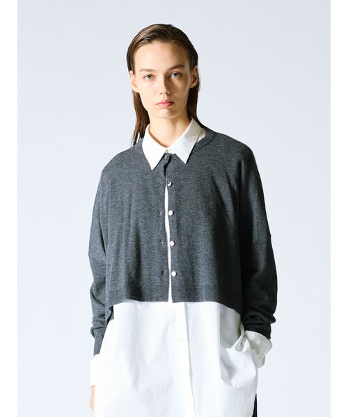 mizuiroind（ミズイロインド） カーディガン クルーネックショート