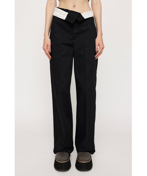 ＢＥＬＴ　ＷＩＤＥ　ＡＳＹＭＭＥＴＲＹ－ＴＲＯＵＳＥＲＳ 新品未使用 VONIQUE / ENFOLD/ BELT WIDE ASYMMETRY-TROUSERS