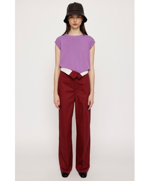 SLY スラックス パンツ ASYMMETRY BELT SLACKS アシンメトリー