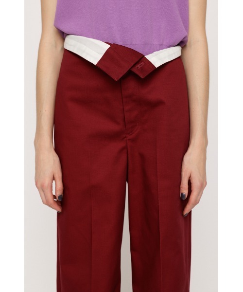 ＢＥＬＴ　ＷＩＤＥ　ＡＳＹＭＭＥＴＲＹ－ＴＲＯＵＳＥＲＳ 新品未使用 SLY スラックス パンツ ASYMMETRY BELT SLACKS アシンメトリー