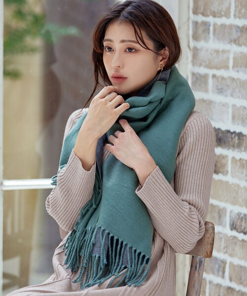 ch!iii ストール　ショール　マフラー　リバーシブル　チーバッグ AZUL BY MOUSSY | リバーシブルマフラー (ストール・マフラー ) |SHEL