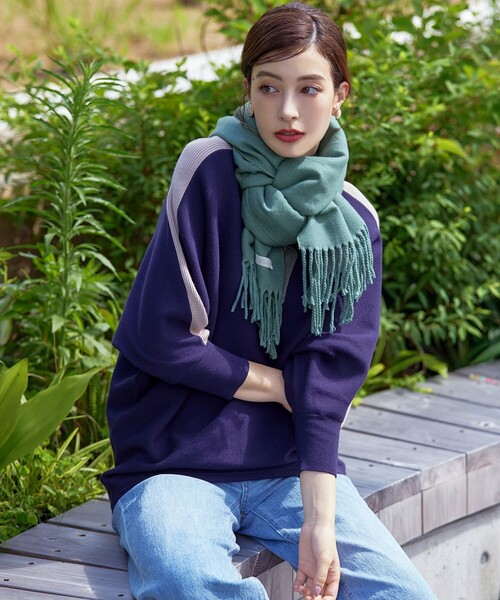 Tiaclasse ストール マフラー 「洗える」リバーシブルデザイン大判