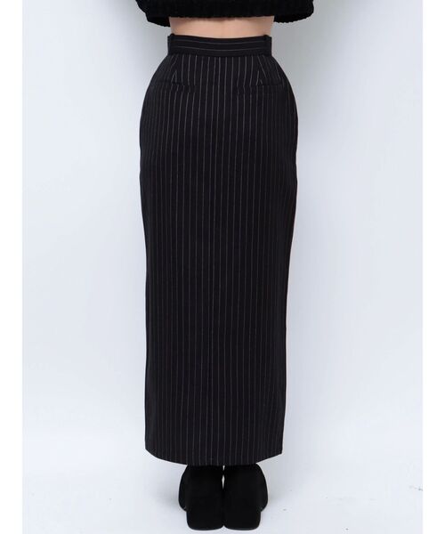 モワティエ/ハイウエストロングスカート黒×白 モワティエ/ハイウエストロングスカート黒×白