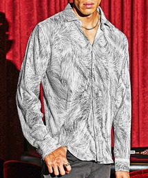 シャツ　4枚 SOMEDIFF シャツ 長袖プリーツシャツ メンズ ルーズシルエット