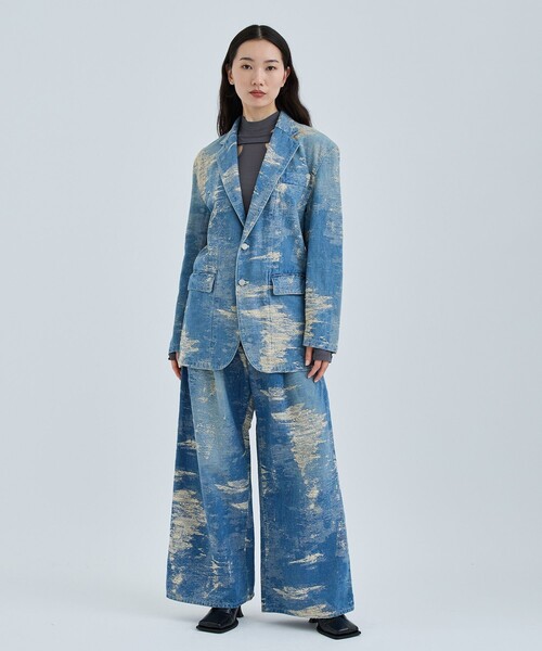 TAAKK DENIM WIDE PANTS/ワイドデニムパンツ TAAKK/ターク】DENIM WIDE PANTS/ワイドデニムパンツ（デニム
