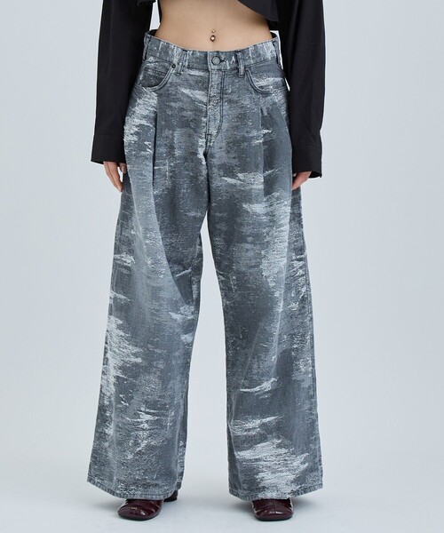 TAAKK DENIM WIDE PANTS/ワイドデニムパンツ TAAKK/ターク】DENIM WIDE PANTS/ワイドデニムパンツ（デニム