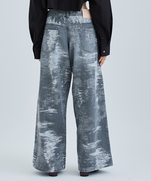TAAKK DENIM WIDE PANTS/ワイドデニムパンツ　ブラック TAAKK/ターク】