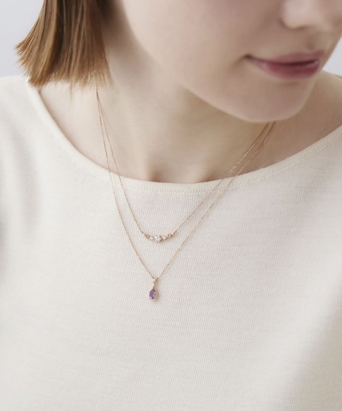 すぐ届く☆4℃ シルバー ネックレス 2月誕生石 ギフトにも◎ 4°c ネックレス プレゼント ヨンドシー レディース シルバー