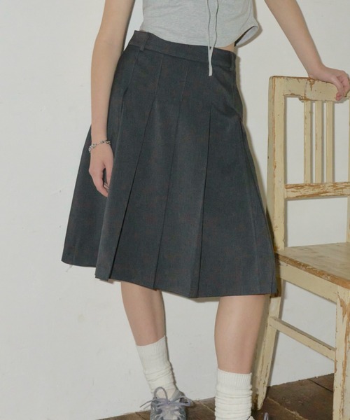 スカート midi pleated skirt / ミディプリーツスカート  
