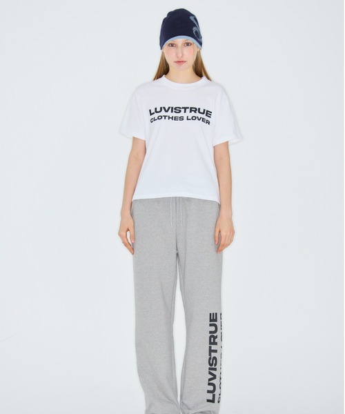 [LUVISTRUE]★24SS★韓国人気★RT V NECK TEE LUVISTRUE tシャツ BASIC LOGO TEE レディース : ZOZOTOWN Yahoo