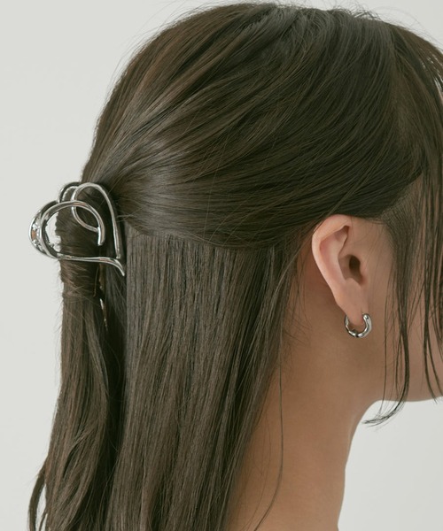 GOLDY ヘアクリップ 「GOLDY」ニュアンスハートライン バンス