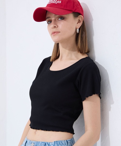 Tシャツ レディース フェードカラーディテール AMBIDEX Store ○GV天竺LOGO ATHLETIC T-シャツ(F OFF WHITE