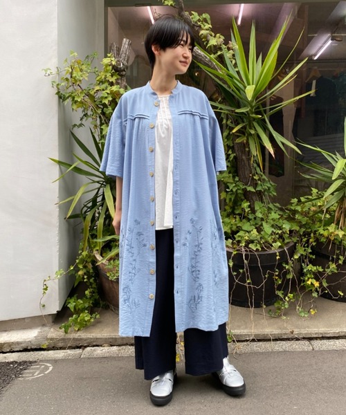 すみれ工房様 SUPER HAKKAコート SUPER HAKKA ワンピース サンブルーム刺繍レーヨンナイロン