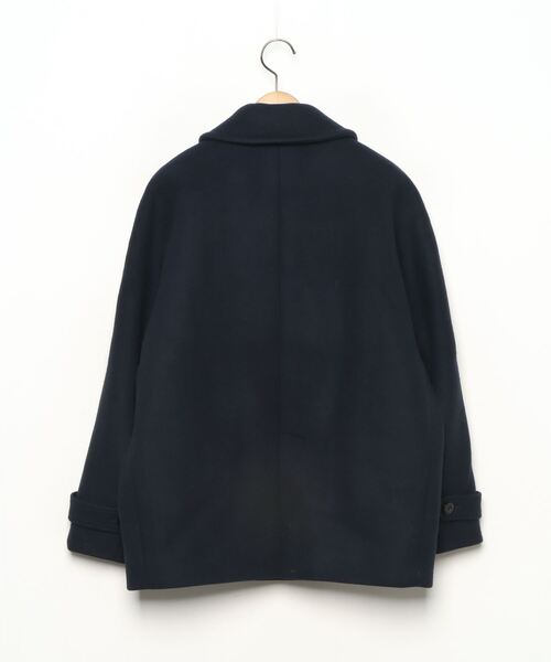 最終！ミュベールワークざっくりチェスターコート美品38 ネイビー