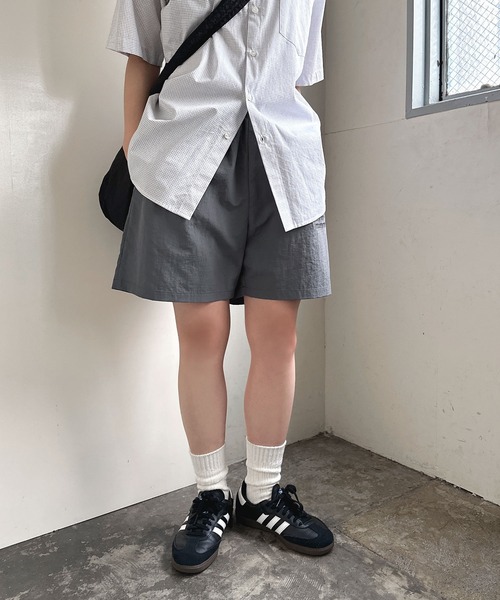 ANME パンツ 「新色追加」接触冷感/UVカット(UPF50＋)/ロゴナイロン