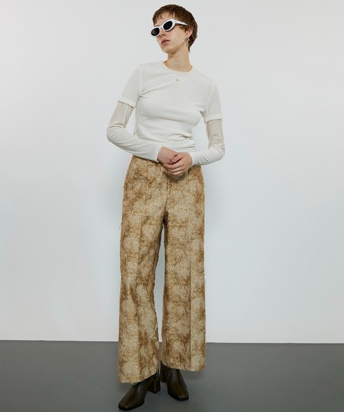 MAISON SPECIAL tシャツ With Heart Necklace Velor Tops/ハート