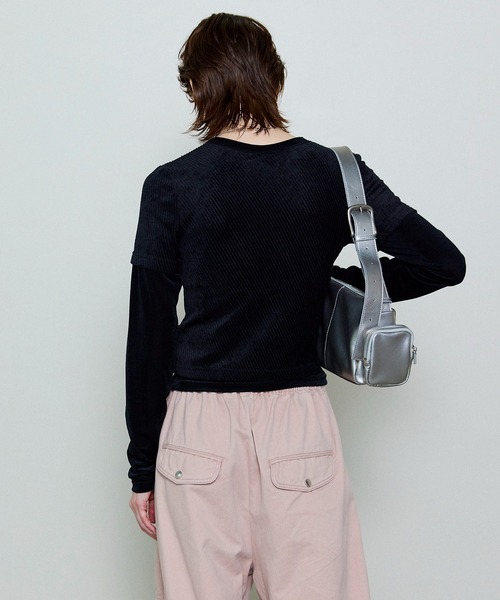 MAISON SPECIAL tシャツ With Heart Necklace Velor Tops/ハート