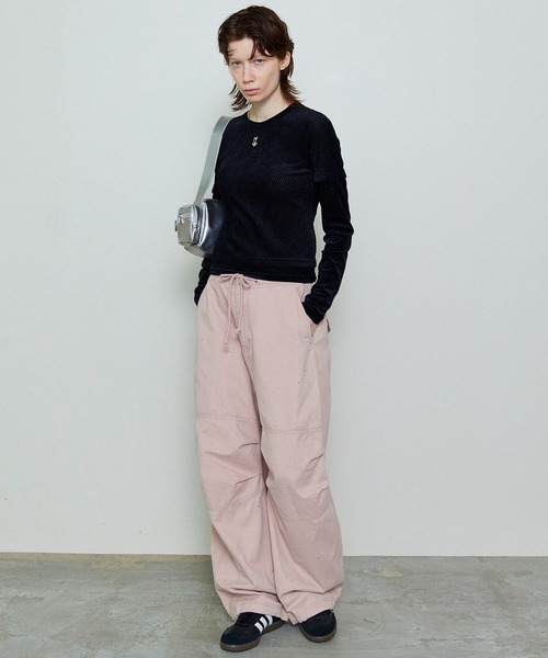 tシャツ With Heart Necklace Velor Tops/ハートネックレス付きベロアトップス「MAISON SPECIAL/メゾンスペシ MAISON SPECIAL tシャツ With Heart Necklace Velor Tops/ハート