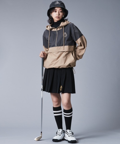 ゴルフ スカート ボトムス ファスナーポケット付プリーツスカート