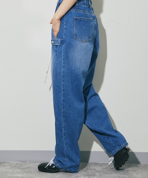 ジーンズ デニム デニムパンツ サイドスナップカーブデニム