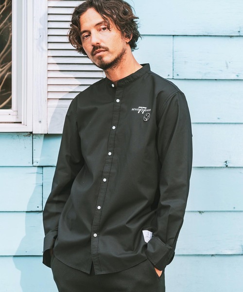 seventy seven シャツ ms5769- ox band collar L-S shirts 24W バンド