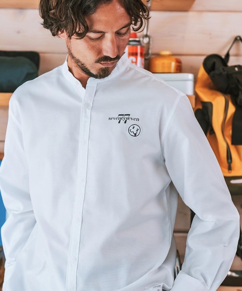 seventy seven シャツ ms5769- ox band collar L-S shirts 24W バンド