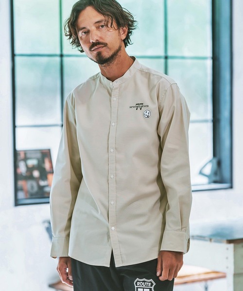 seventy seven シャツ ms5769- ox band collar L-S shirts 24W バンド
