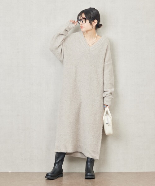 レディースVネックニットミニドレス❤️春可愛いお出かけ用ワンピース 楽天市場】4color レディース Vネックニットミニワンピース