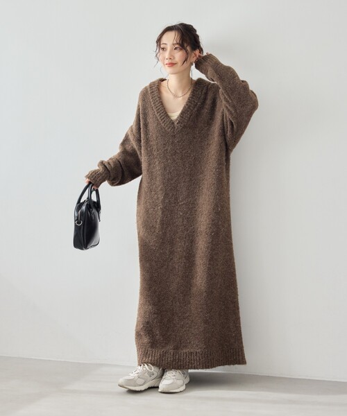FREAK'S STORE ワンピース 限定展開 ミニ ブークレ Vネック