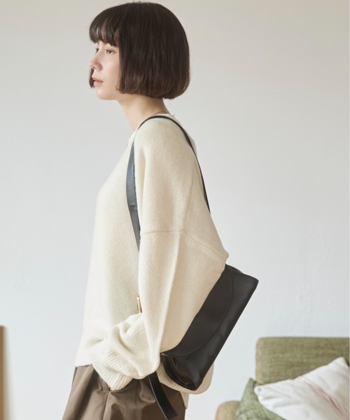 ANGIE ニット セーター オーバーサイズ Vネック ニットプルオーバー