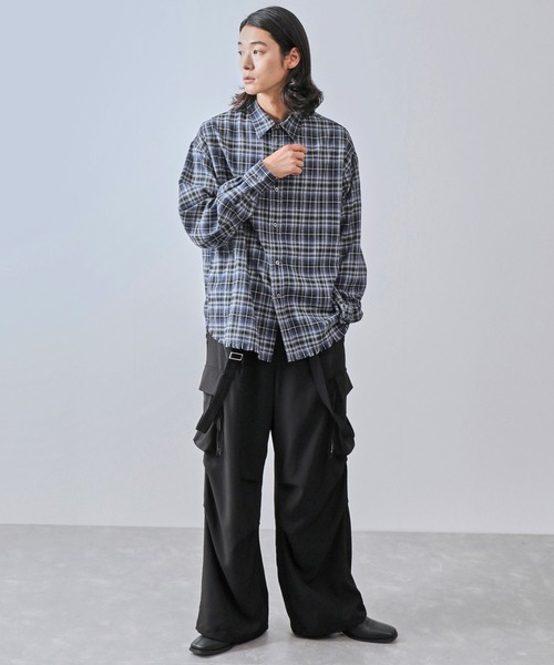 JUNRED カーゴパンツ サスペンダーカーゴパンツ メンズ
