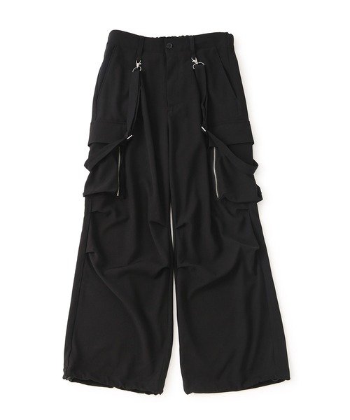 JUNRED カーゴパンツ サスペンダーカーゴパンツ メンズ