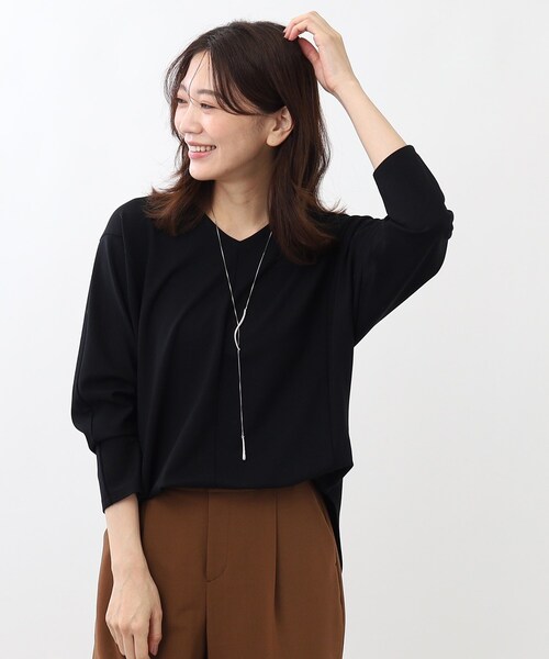 tシャツ 「手洗い可」ドルマンスリーブプルオーバー レディース