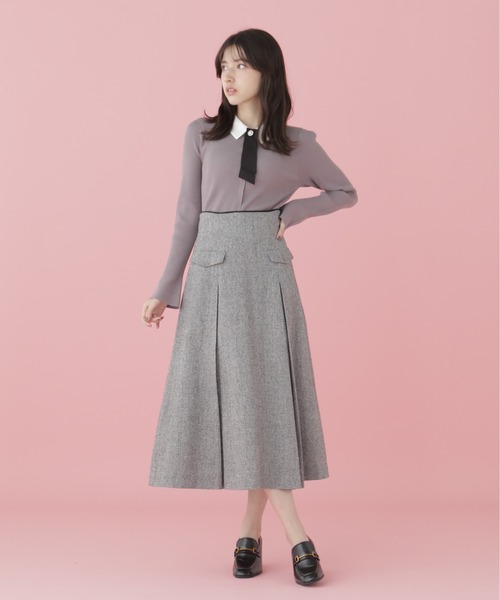 Jill by JILLSTUART 襟付きリボンタイニットトップス ◇襟付きリボンタイニットトップス（ニット/セーター）｜JILL by