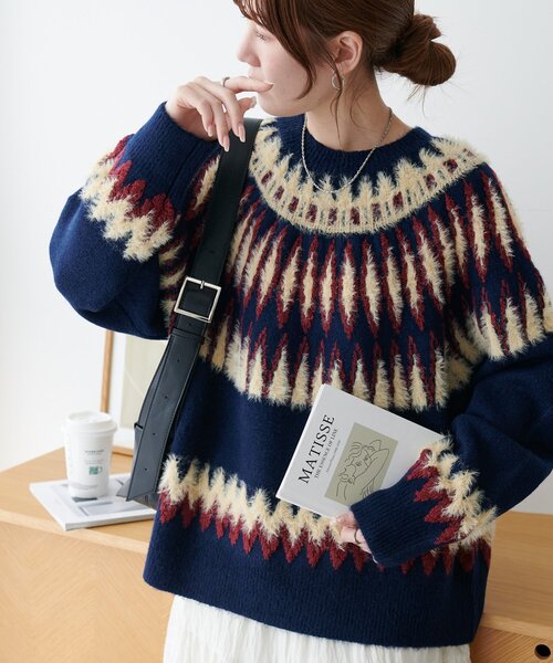 Discoat（ディスコート） ニット セーター 「WEB限定」求心柄プル