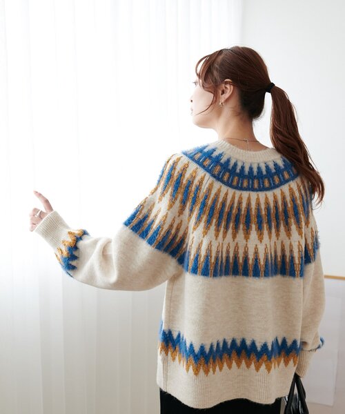 Discoat（ディスコート） ニット セーター 「WEB限定」求心柄プル