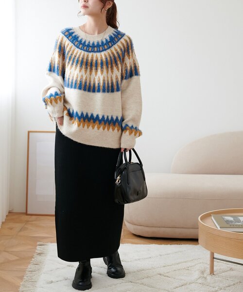 Discoat（ディスコート） ニット セーター 「WEB限定」求心柄プル