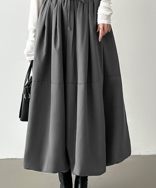 COCOMOMO スカート ふんわり ボリューム バルーンスカート ロング丈