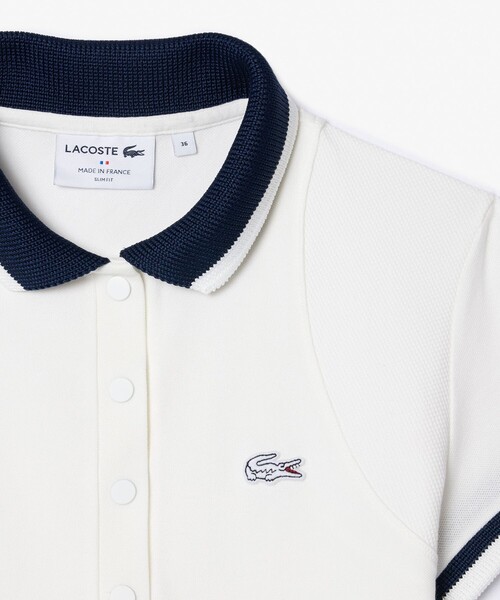 [LACOSTE] рубашка-поло с коротким рукавом 38 белый женский 